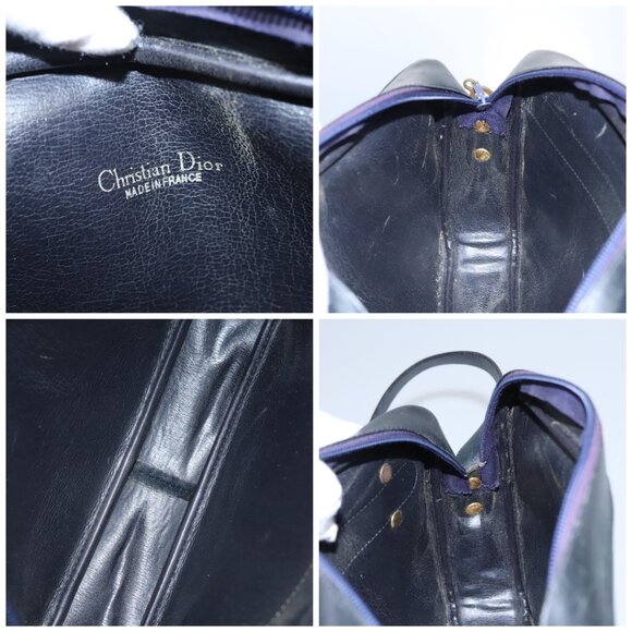 Christian Dior Shoulder Bag Leather Black Gold Auth bs21873 - Picture 13 of 14